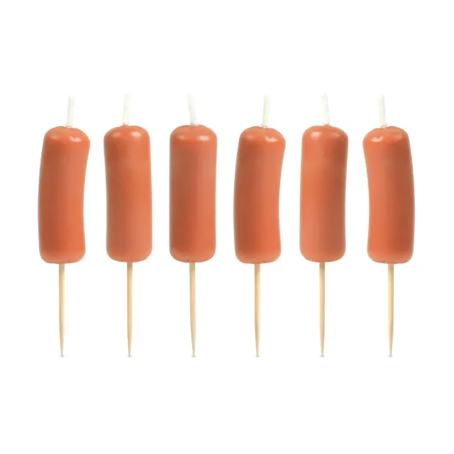 Fred Sausage Party fødselsdagslys 6-pak pølse
