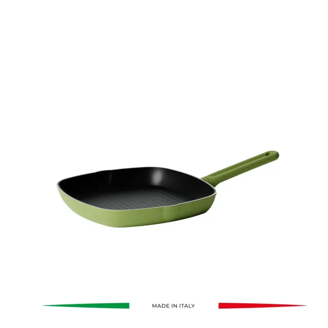 Guzzini Cook&Color grillpande firkantet avocado green induktion