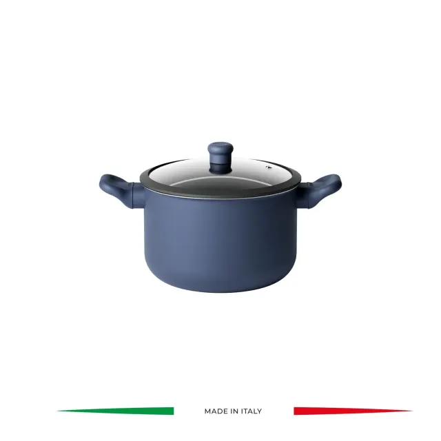 Guzzini Cook&Color gryde med glaslåg non-stick