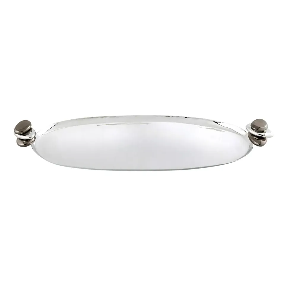 Godinger Pebble serveringsbakke oval gunmetal