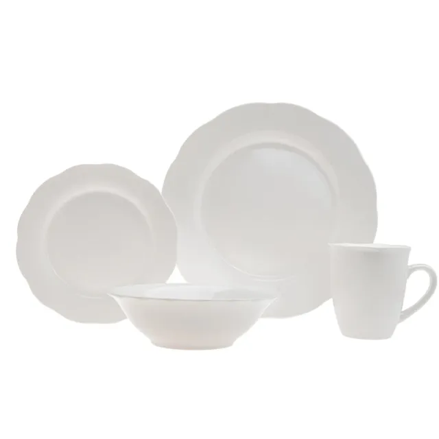 Godinger Inglenook 16 dele stel hvid porcelæn