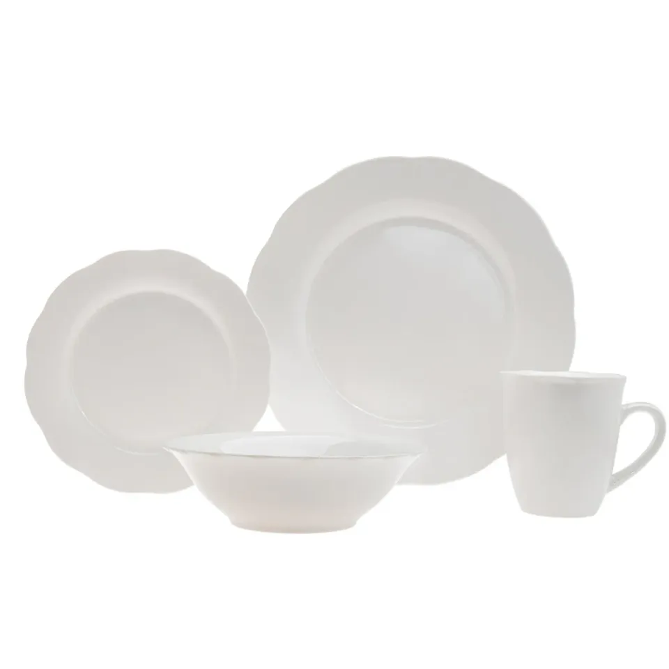 Godinger Inglenook 16 dele stel hvid porcelæn