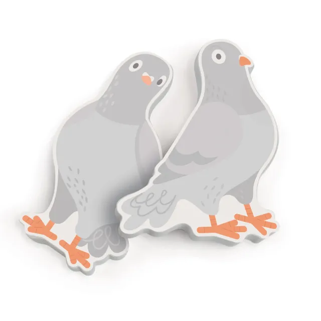 Fred & friends Messenger Pigeons sedler due 2-pak selvklæbende