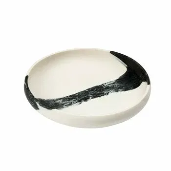 Godinger Lucente salatskål sort hvid resin 34 cm