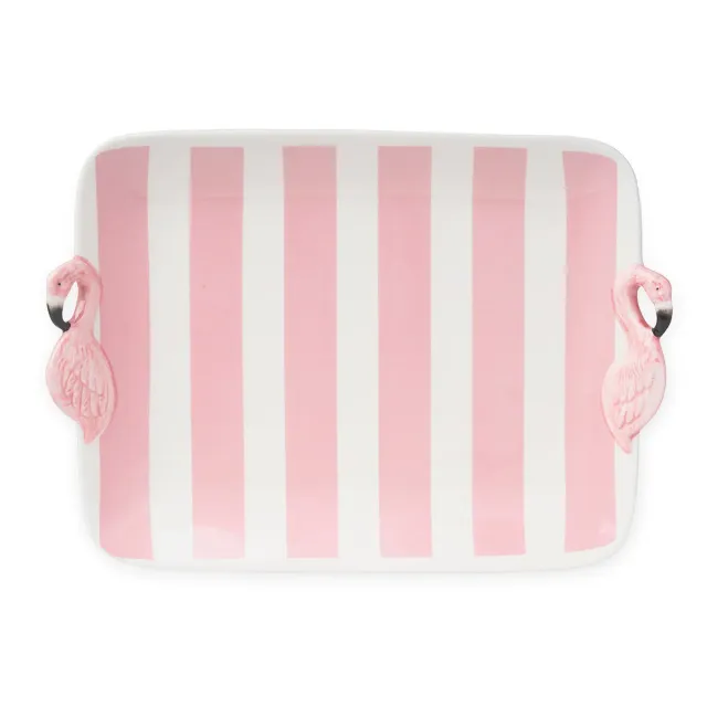 Godinger Jill Zarin Flamingo serveringsbakke porcelæn