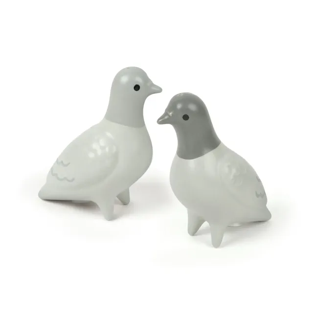 Fred Clay Pigeons salt- og pebersæt duer keramik