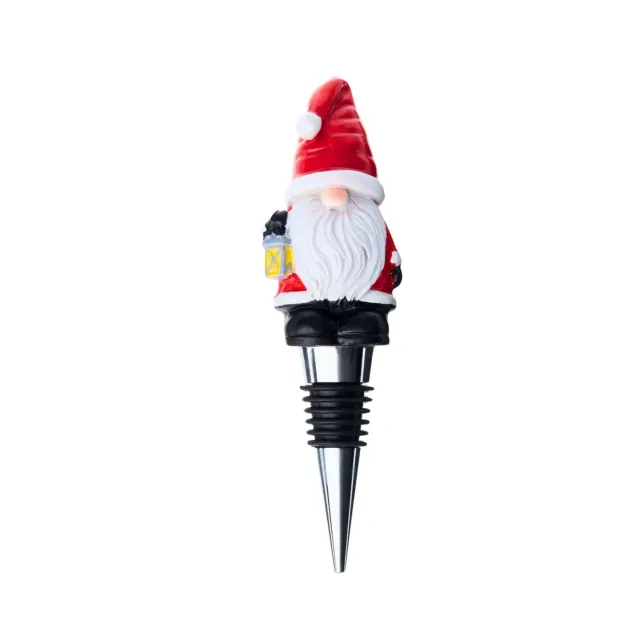 Godinger Nisse vinprop stål resin julemotiv