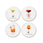 Godinger Holiday Cheers bordskånere sæt 4 stk porcelæn