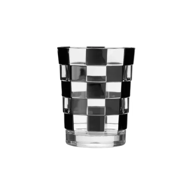 Godinger Black Check tumbler akryl sort