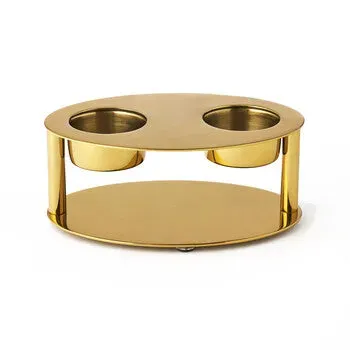 Godinger Lilliput Gold Oval fyrfadsstage guld