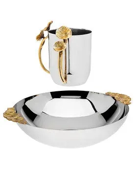 Godinger Mayfair Wash Cup skyllekop sæt messing