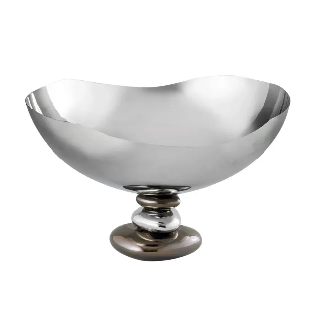 Godinger Pebble Flair serveringsskål gunmetal stål