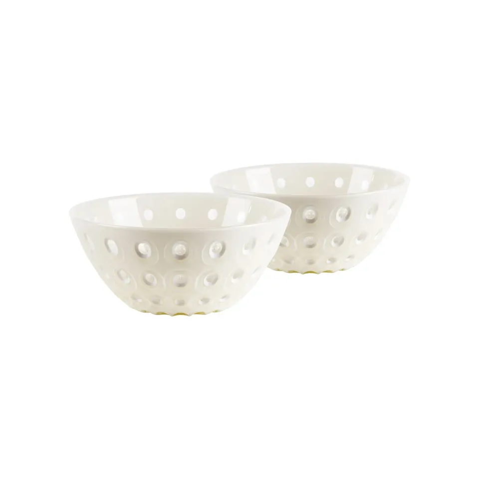 Guzzini Le Murrine skål Ø12 cm 2 stk perle hvid