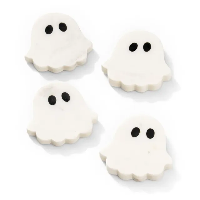 Godinger Ghost bordskånere spøgelse hvid marmor 4 stk