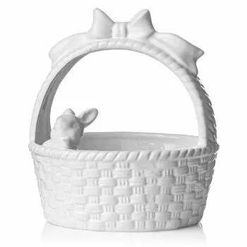 Godinger Easter Bunny porcelænskurv med sløjfe