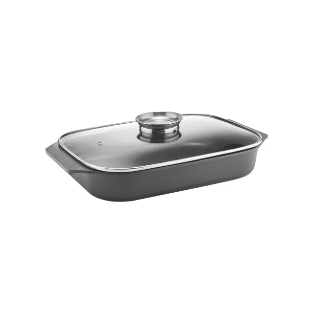 Guzzini Cook Space sauterpande lav glaslåg nonstick