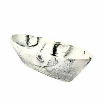 Godinger Lucente Oval Basket serveringskurv sort hvid resin