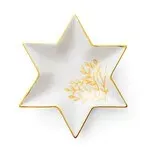 Godinger Star stjernetallerken hvid guld porcelæn