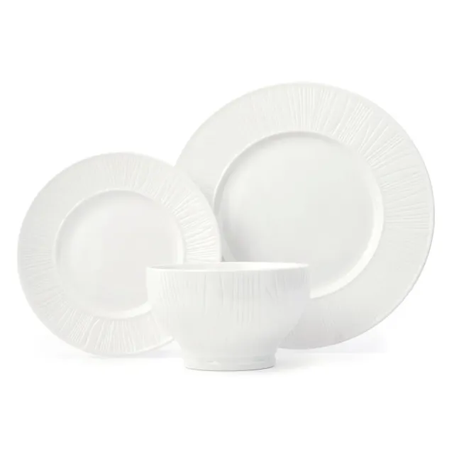 Godinger Starburst spisestel 12 dele porcelæn hvid