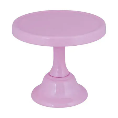 Godinger Pink Glaze kagefad lille lyserød stål