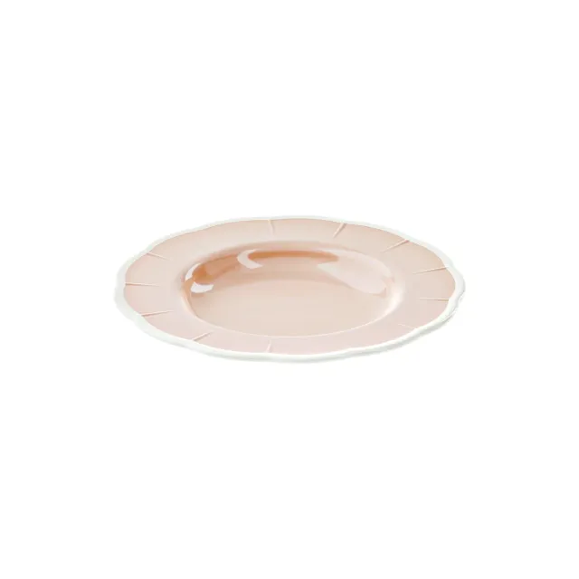 Guzzini Flora suppetallerken dusty pink blomstret