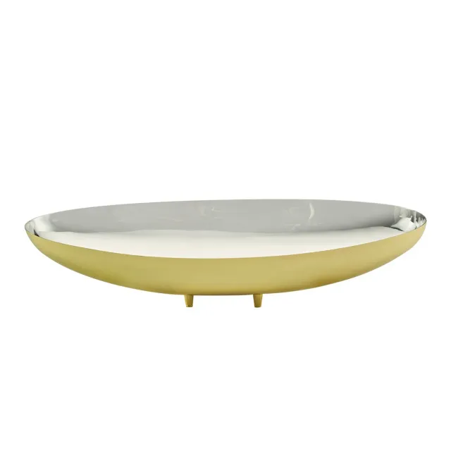 Godinger Oval serveringsskål guld stål 76 oz