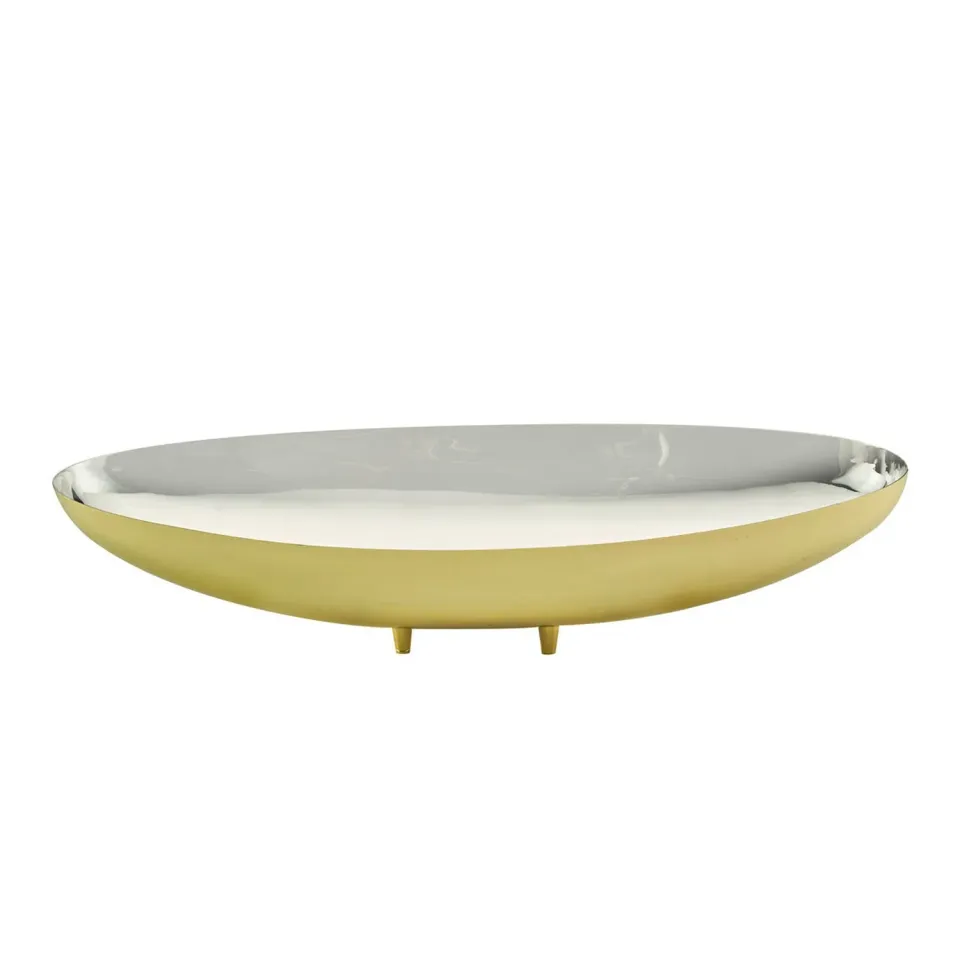 Godinger Oval serveringsskål guld stål 76 oz