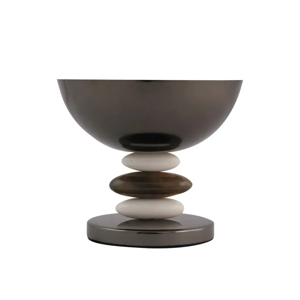 Godinger Midnight Pebble Footed Nut Bowl skål sort 19,5 oz